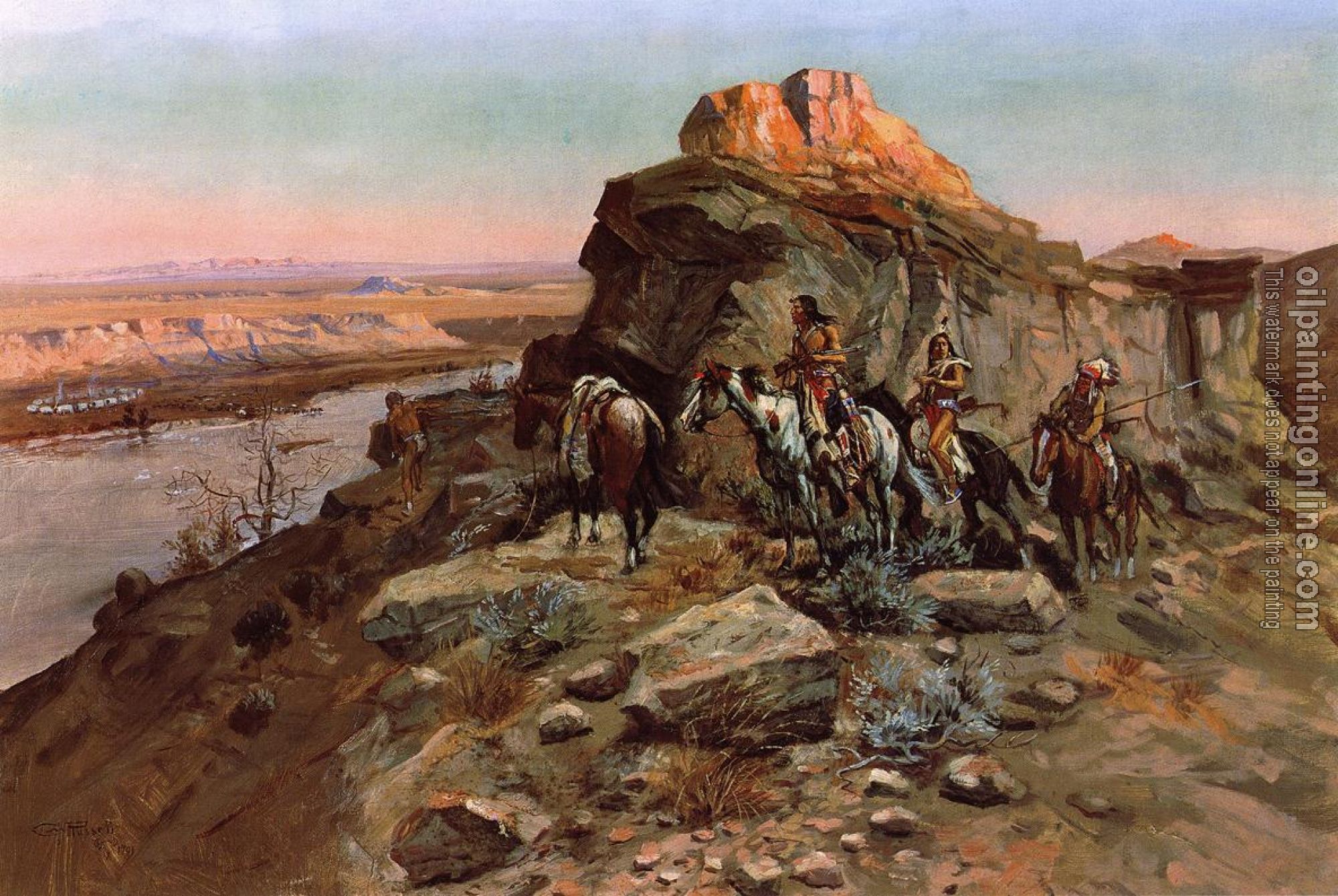 Charles Marion Russell - Planning the Attack